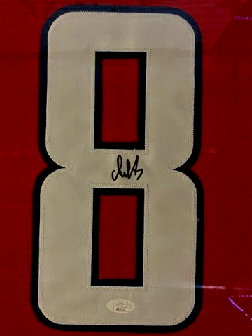 Alexander Ovechkin Signed Washington Capital 35x43 Framed Jersey (JSA) 800 Goals