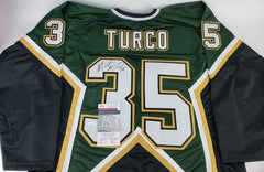 Marty Turco Signed Dallas Stars Jersey (JSA COA) 11 Year Veteran Goaltender / UM