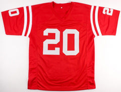 Johnny Rodgers Signed University of Nebraska Career Highlight Stat Jersey (JSA)