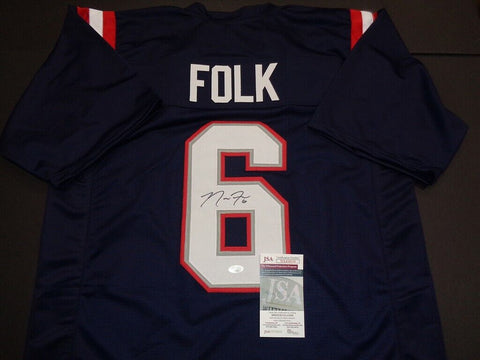 Nick Folk Signed New England Patriots Jersey (JSA COA) Place Kicker since 2019