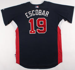Yunel Escobar Signed Game-Used Spring Training Braves Jersey Inscribed Game Used