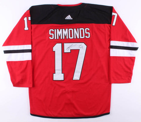 Wayne Simmonds Signed New Jersey Devils Custom On Ice Style Jersey (JSA COA)