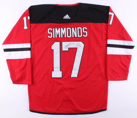 Wayne Simmonds Signed New Jersey Devils Custom On Ice Style Jersey