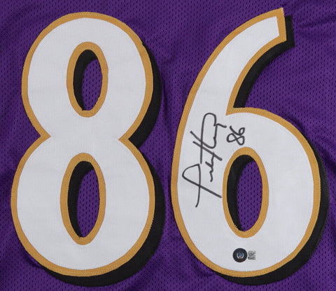 Todd Heap Signed Baltimore Ravens Jersey (Beckett Holo) 2xPro Bowl Tight End