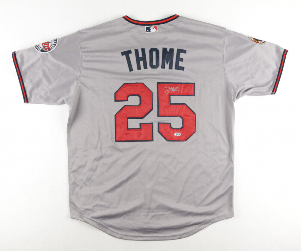 Jim Thome Signed Minnesota Twins Custom Style Jersey (Beckett) 612