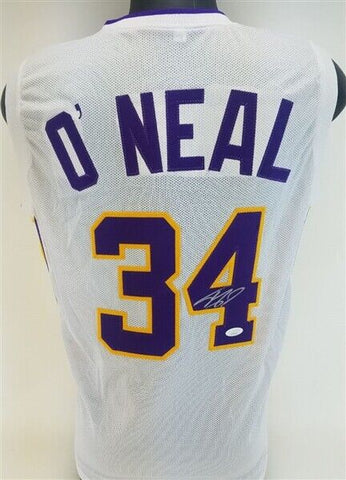 Shaquille O'Neal Signed Los Angeles Lakers White Jersey (JSA COA) 4xNBA Champion