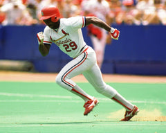 Vince Coleman Signed St. Louis Cardinals Jersey (JSA COA)Rookie of the Year 1985