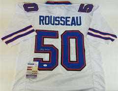 Gregory Rousseau Signed Bills White Jersey (JSA COA) Buffalo 2021 1st Round Pck