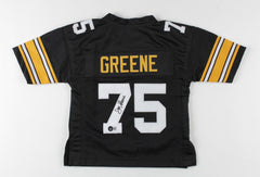 Joe Greene Signed Pittsburgh Steelers Youth Jersey (Beckett COA) 10xPro Bowl D.T