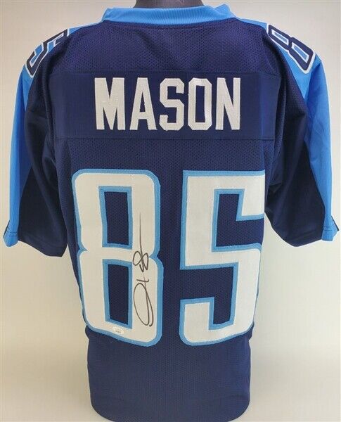 Derrick Mason Signed Tennessee Titans Jersey (JSA COA) 2xPro Bowl Wide Receiver