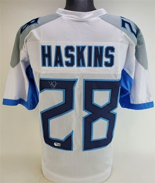 Hassan Haskins Signed Tennessee Titans Jersey (Beckett) 2022 4th Round –