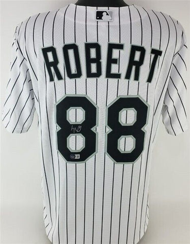 Luis Robert White Sox Autographs Signed Home Jersey # 8 Beckett