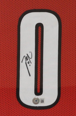 Damian Lillard Signed Portland Trail Blazers 35"x43" Framed Red Jersey (Beckett)