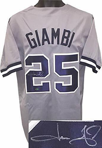 Jason Giambi Signed New York Yankees Jersey (Leaf COA) AL MVP 2000