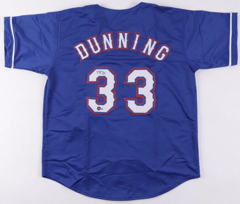 Dane Dunning Signed Texas Rangers Jersey (Beckett Hologram)