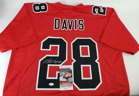 Mike Davis Signed Atlanta Falcons Jersey (JSA COA) 2015 4th Round Pick R.B.