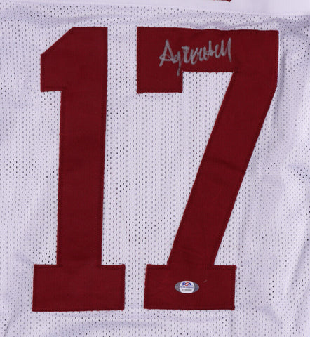 Agiye Hall Signed Alabama Crimson Tide Jersey (PSA COA) 2021 Freshman Receiver