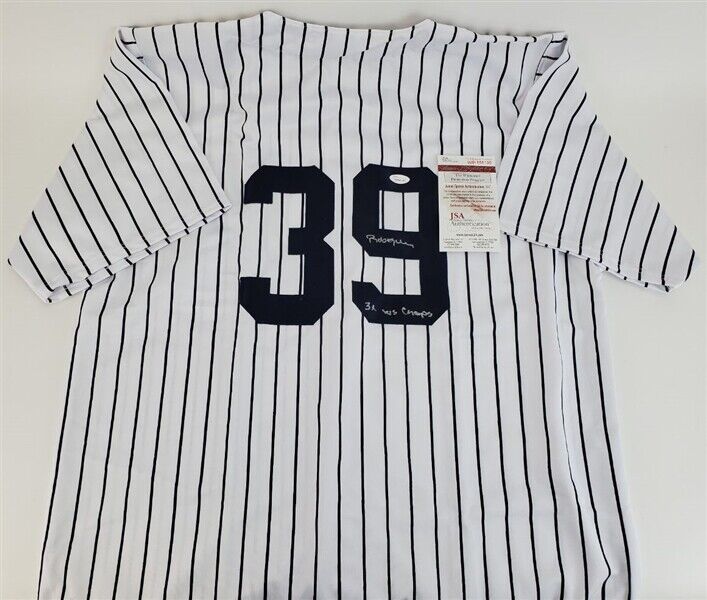Roberto Kelly "3x WS Champs" Signed New York Yankees Jersey (JSA COA) Outfielder