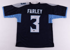 Caleb Farley Signed Tennessee Titans Jersey (Beckett Holo) 1st Round Pk 2021 D.B