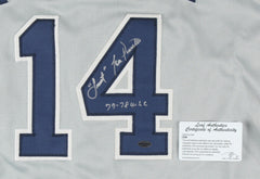 Lou Piniella Signed NY Yankees Jersey Inscribed "77-78 WSC" & "Sweet" (Leaf COA)