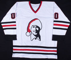Chevy Chase Signed Blackhawks "Griswold "Jersey (Beckett COA) Christmas Vacation