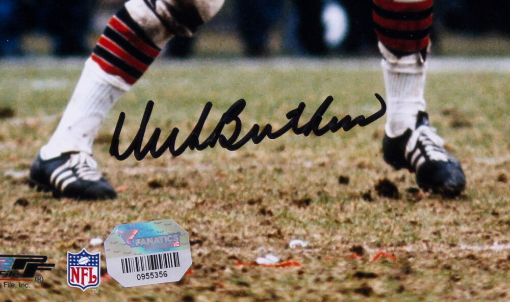 Dick Butkus Signed Bears 23.5x 27.5 Custom Framed Photo Display (Fanatics Holo)