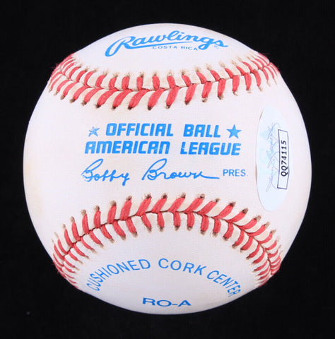 Jim Palmer Signed OML Baseball (JSA COA) Baltimore Orioles 3xWorld Series Champ
