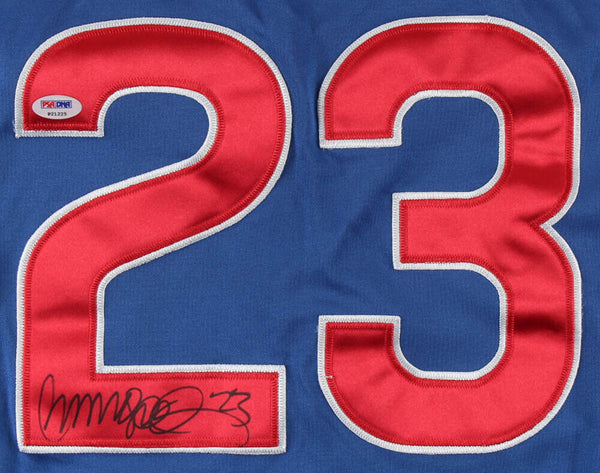 Ryne Sandberg Signed Autographed Blue Baseball Stat Jersey with JSA COA -  Size XL - Chicago Great