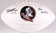 Derwin James Signed Florida State Seminoles Logo Football Inscribed "Go Noles"
