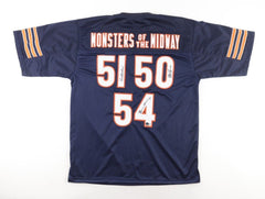 Butkus, Urlacher, Singletary Signed Monsters of the Midway Chicago Bears Jersey