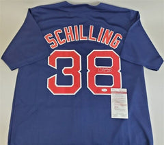 Curt Schilling Signed Boston Red Sox Jersey (JSA) 3xWorld Series Champ  Pitcher