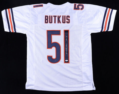 Dick Butkus Signed Chicago Bears Jersey Inscribed Inscribed "HOF 79" (JSA COA)