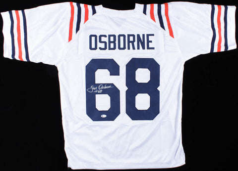 Jim Osborne Signed Bears Jersey (Beckett COA) Chicago Defensive End (1972–1984)