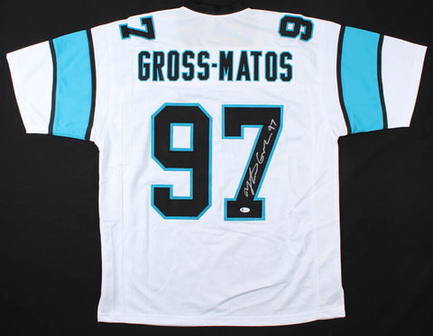 Yetur Gross-Matos Signed Panthers Jersey (Beckett) Carolina 2020 2nd Round Pick