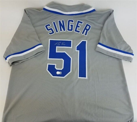 Brady Singer Signed Royals Jersey (Beckett Holo) Kansas City's 2018 1st Rnd Pck