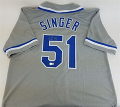 Brady Singer Signed Royals Jersey (Beckett Holo) Kansas City's 2018 1st Rnd Pck