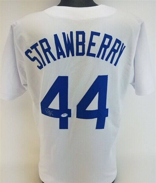 Darryl Strawberry Signed Los Angeles Dodgers Jersey (PSA COA) 8×All-St –