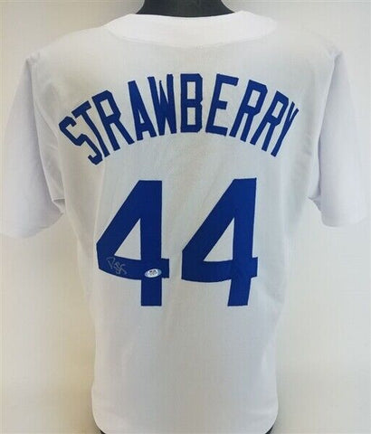 Darryl Strawberry Signed Los Angeles Dodgers Jersey (PSA COA) 8×All-Star O.F.