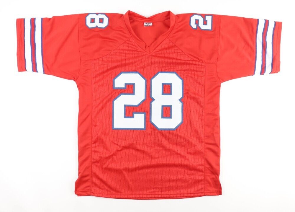 James Cook Signed Bills Jersey (Beckett) Buffalo 2022 2nd Rnd Pck / Univ Georgia