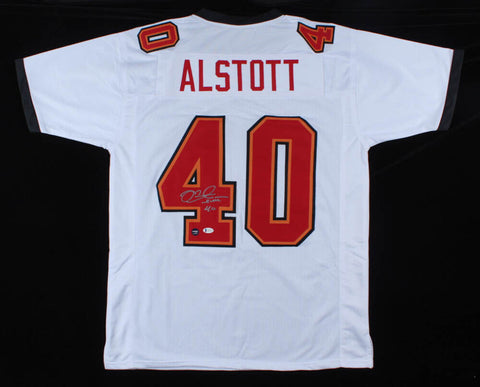 Mike Alstott Signed Tampa Bay Buccaneers Jersey (Beckett Holo) 6×Pro Bowl F Back