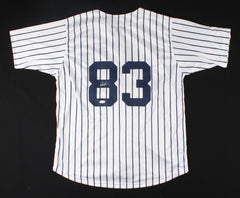 Deivi Garcia Signed New York Yankees Jersey (JSA COA) N.Y. Pitching Prospect