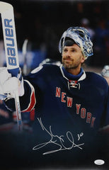 Henrik Lundqvist Signed New York Ranger 11x17 (JSA COA) N Y Goaltender 2000-2020