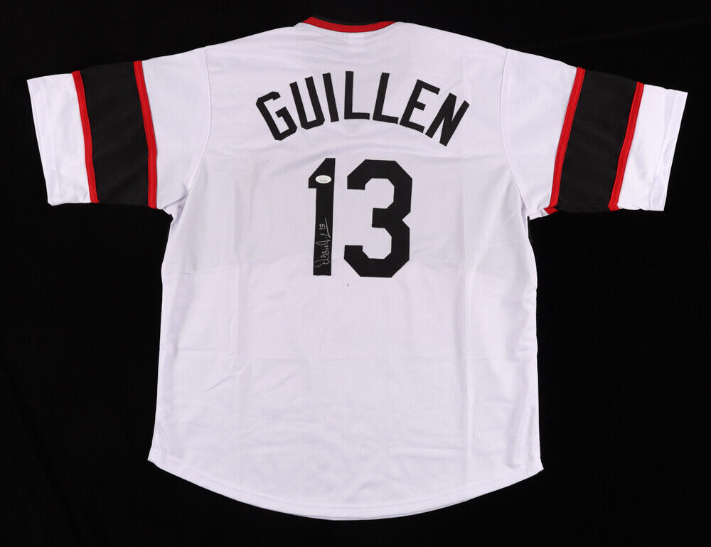 Ozzie Guillen Signed Autographed Black Baseball Jersey with JSA COA -  Chicago White Sox Great - Size XL