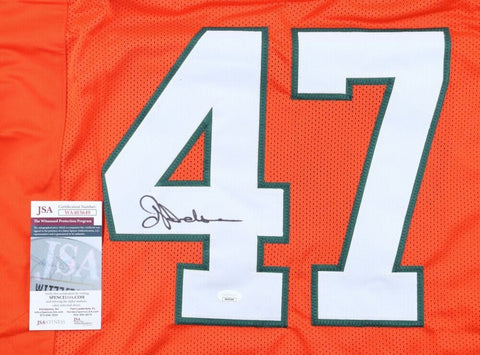 Ottis O.J Anderson Signed Miami Hurricanes Jersey (JSA COA) New York Giants R.B.