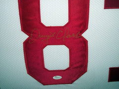 Dwight Clark Signed 49ers 28" x 34" Custom Framed Jersey (JSA) W.R.(1979–1987)