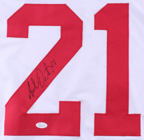 Adam Oates Signed Detroit Red Wings White Jersey (JSA COA) NHL Hall of Fame 2012