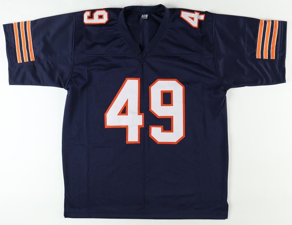 Authentic Men's Walter Payton Navy Blue Home Jersey - #34 Football Chicago  Bears Bear Patch Throwback