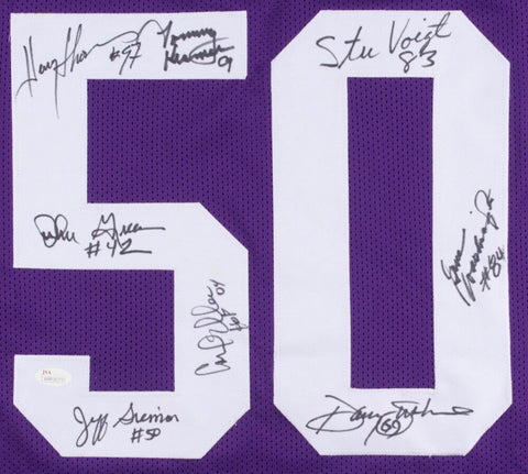 Minnesota Viking 50 Greatest Jersey Signed By (8) All Time Greats / See list JSA