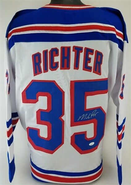 Mike Richter Signed Rangers Jersey (JSA COA) 1994 Stanley Cup Champ Goaltender