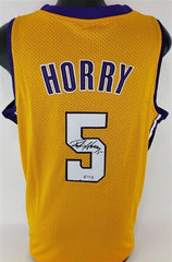 Robert Horry Signed L.A Lakers Jersey (PSA COA) Los Angeles 7xNBA Champ / Foward